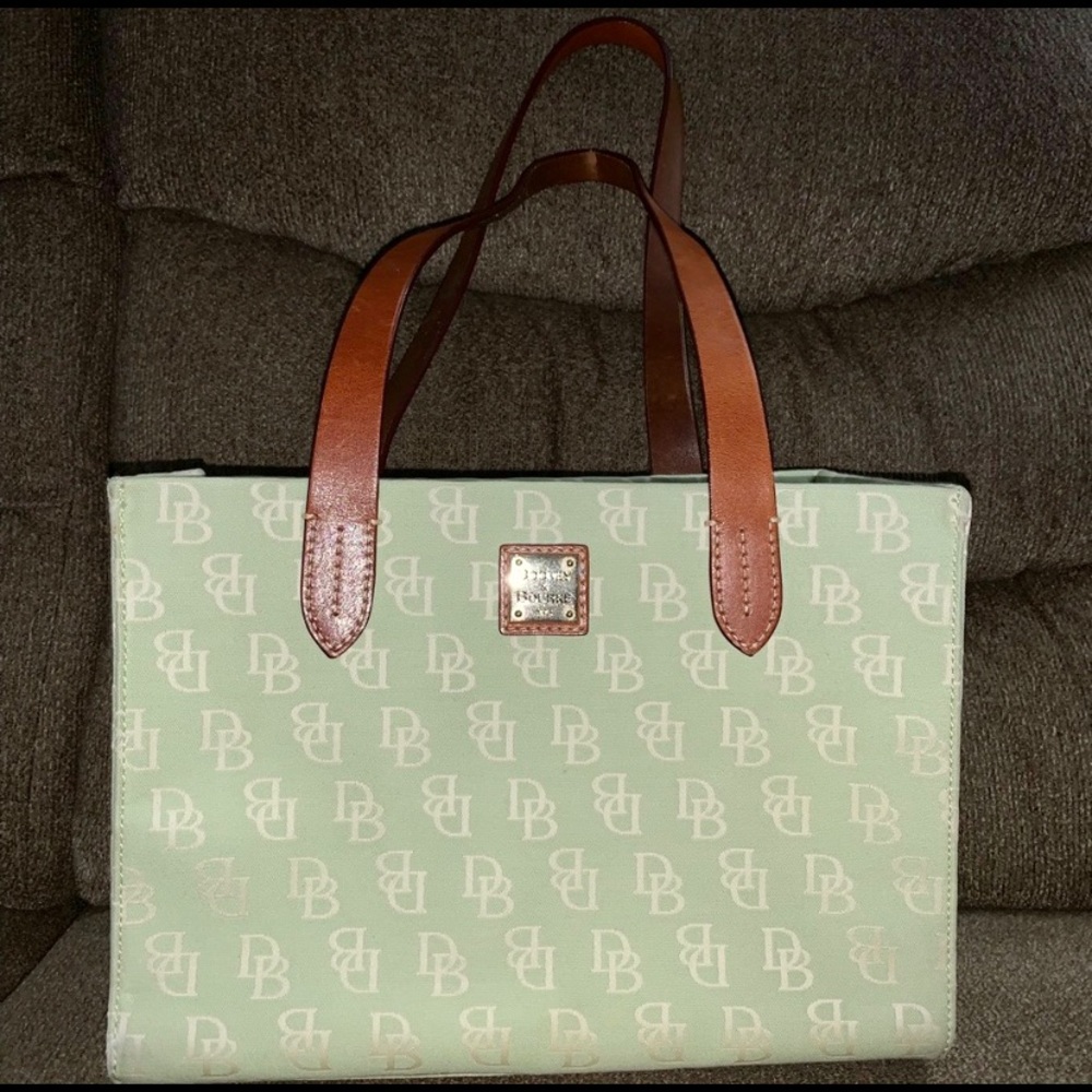 Dooney and Bourke Light Green Cloth Small Tote